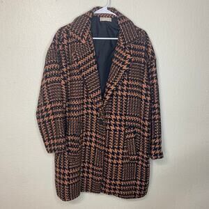 Altar'd State Houndstooth Classic Peacoat Size Medium